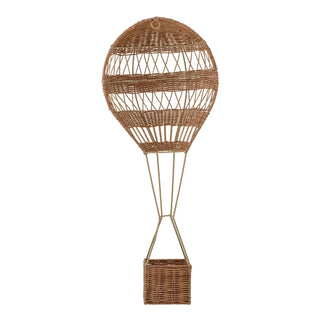 Wandmand rotan naturel Huggi van Bloomingville Mini, aan de achterzijde met afwerking zichtbaar