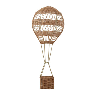 Wandmand rotan naturel Huggi van Bloomingville Mini, van bovenaf met vorm en indeling zichtbaar