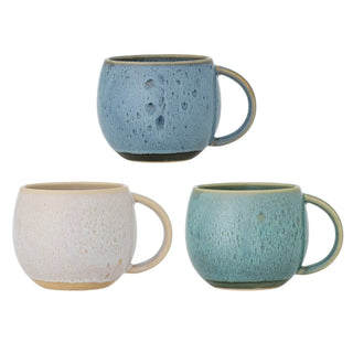 Mok aardewerk blauw Harriet - set van 3 van Bloomingville, duidelijk als hoofdfoto afgebeeld