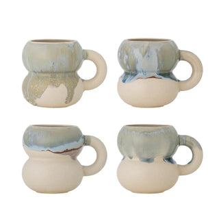 Mok aardewerk blauw Luna - set van 4 van Bloomingville, duidelijk als hoofdfoto afgebeeld