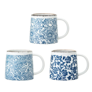 Mok aardewerk blauw Molly - set van 3 van Bloomingville, duidelijk als hoofdfoto afgebeeld