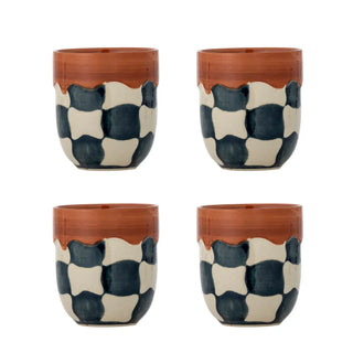 Mok aardewerk blauw - set van 4 van Bloomingville, duidelijk als hoofdfoto afgebeeld