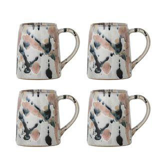 Mok aardewerk blauw Winnie - 4 stuks van Bloomingville, duidelijk als hoofdfoto afgebeeld