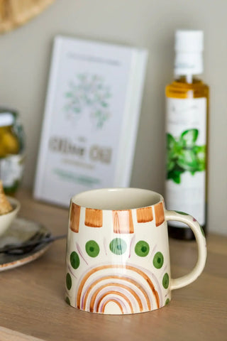 Mok aardewerk groen Shama 515ml van Bloomingville, toegepast in een sfeervolle interieursetting