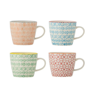 Mok aardewerk multi Carla - set van 4 van Bloomingville, duidelijk als hoofdfoto afgebeeld