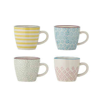 Mok aardewerk multi Patrizia - set van 4 van Bloomingville, duidelijk als hoofdfoto afgebeeld