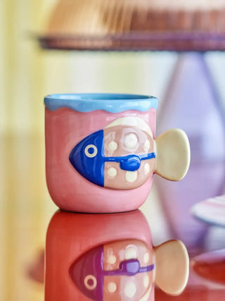 Mok aardewerk multi Willy 200ml - set van 2 van Bloomingville, geplaatst in een ruimtelijke woonomgeving