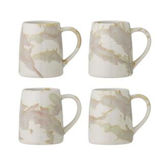 Mok aardewerk multi Winnie 370ml - 4 stuks van Bloomingville, duidelijk als hoofdfoto afgebeeld