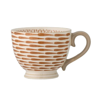 Mok aardewerk oranje Maple - 420ml van Bloomingville, van bovenaf met vorm en indeling zichtbaar