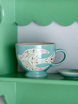 Mok groen rosalynde 400ml - 4 stuks van Bloomingville, in een gestileerde productopstelling