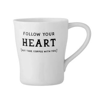 Mok Heart wit Wendy - 330ml van Bloomingville, duidelijk als hoofdfoto afgebeeld