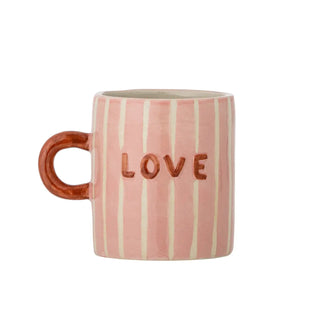 Mok MOM roze Cherish - 325ml van Bloomingville, van bovenaf met vorm en indeling zichtbaar