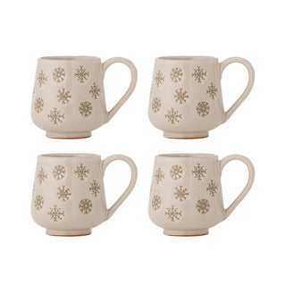 Mokken aardewerk beige Snowie - 4 stuks van Bloomingville, duidelijk als hoofdfoto afgebeeld