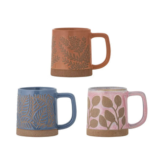 Mokken aardewerk blauw Kayce - set van 3 van Bloomingville, duidelijk als hoofdfoto afgebeeld