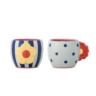 Mokkenset aardewerk blauw Haisy - set van 2 van Bloomingville, duidelijk als hoofdfoto afgebeeld