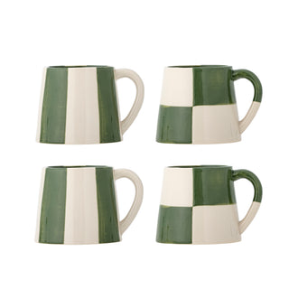 Mokkenset groen aardewerk Floki 4-delig van Bloomingville, duidelijk als hoofdfoto afgebeeld