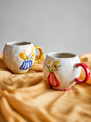 Mokkenset Hiba aardewerk 2 stuks van Bloomingville, toegepast in een sfeervolle interieursetting
