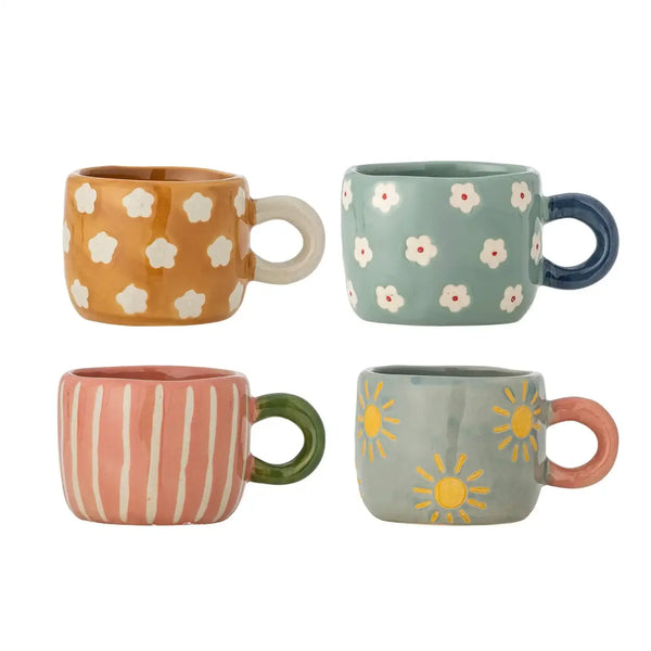 Mokkenset multi Nini 110ml - set van 4 van Bloomingville, duidelijk als hoofdfoto afgebeeld