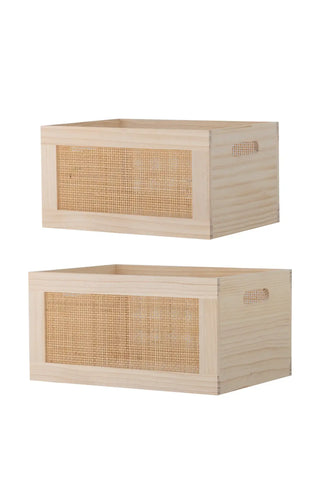 Opbergbox hout naturel Piana - set van 2 van Bloomingville, duidelijk als hoofdfoto afgebeeld