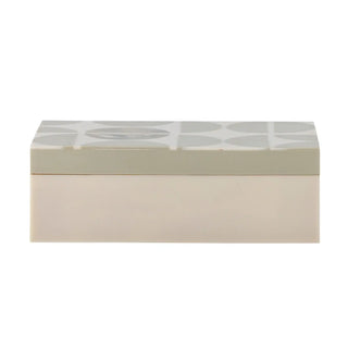 Opbergdoos resin grijs Kabela 15x22cm van Bloomingville, aan de achterzijde met afwerking zichtbaar