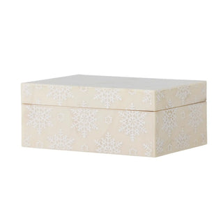 Opbergdoos resin nature Cheri 13x18cm van Bloomingville, schuin bekeken met vorm en afwerking zichtbaar