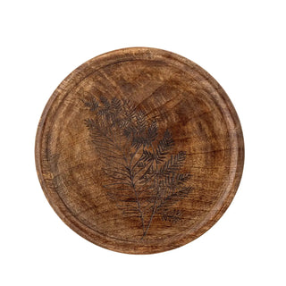 Opbergpot mangohout naturel Moya 19cm van Bloomingville, schuin bekeken met vorm en afwerking zichtbaar