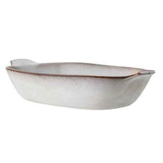 Ovenschaal aardewerk nature Sandrine 42cm van Bloomingville, aan de achterzijde met afwerking zichtbaar