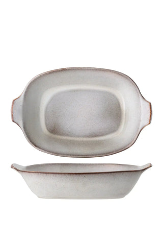 Ovenschaal aardewerk nature Sandrine 42cm van Bloomingville, met materiaal en structuur van dichtbij zichtbaar