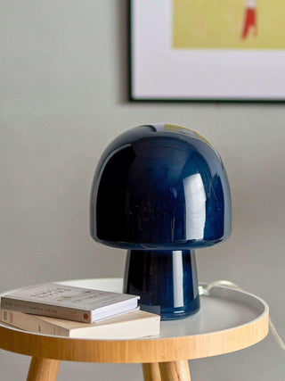 Lampada da tavolo Paddy in vetro blu - Het Adres