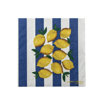 Papieren servetten met citroenmotief Limone van Bloomingville, vanuit een aanvullend productaanzicht
