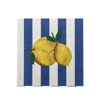 Papieren servetten met citroenmotief Limone van Bloomingville, duidelijk als hoofdfoto afgebeeld