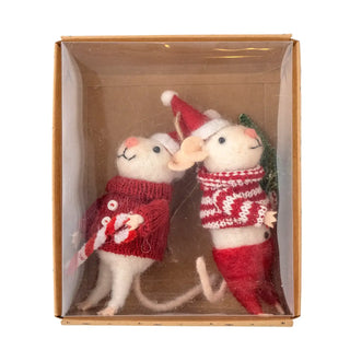 Rode Peo kerstmuisjes in de originele geschenkverpakking