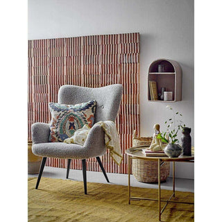 Perry fauteuil naturel van Bloomingville, van dichtbij met materiaal en afwerking zichtbaar