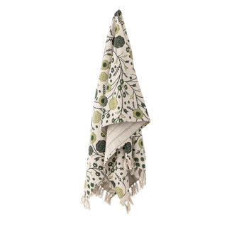 Plaid gerecycled katoen Eydis multi 130x160cm van Bloomingville, aan de achterzijde met afwerking zichtbaar