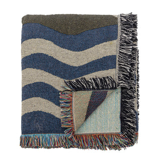 Plaid gerecycled katoen Vinay 130x160cm van Bloomingville, duidelijk als hoofdfoto afgebeeld
