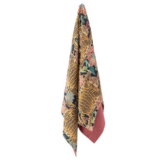 Plaid katoen multi Lester - 127x152cm van Bloomingville, van bovenaf met vorm en indeling zichtbaar