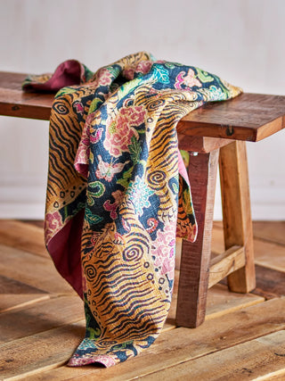 Plaid katoen multi Lester - 127x152cm van Bloomingville, in een gestileerde productopstelling