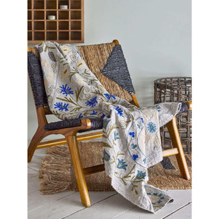 Plaid Larisa blue 150x130cm - Het Adres