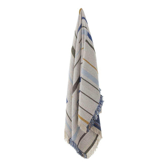 Plaid Toscana blauw 160x130cm van Bloomingville, in een gestileerde detailopstelling