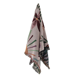 Plaid Yash 130×160 cm van Bloomingville, aan de achterzijde met afwerking zichtbaar