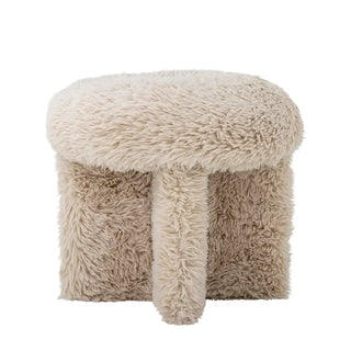 Poef polyester beige Frikka 43cm van Bloomingville, duidelijk als hoofdfoto afgebeeld
