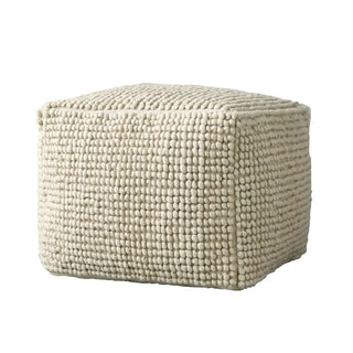 Poef wol beige/naturel Suna 61cm van Bloomingville, duidelijk als hoofdfoto afgebeeld