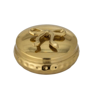 Pot met deksel metaal goud meera 10cm van Bloomingville, vanuit een aanvullend productaanzicht