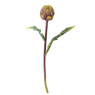Protea kunstbloem paars van Bloomingville, schuin bekeken met vorm en afwerking zichtbaar