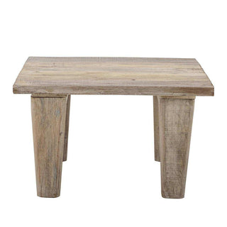 Riber salontafel Gerecycled hout 60cm van Bloomingville, van opzij met verhoudingen en constructie zichtbaar
