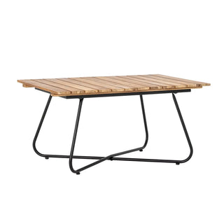 Salontafel acacia bruin Hampton 90x60cm van Bloomingville, van bovenaf met vorm en indeling zichtbaar