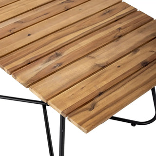 Salontafel acacia bruin Hampton 90x60cm van Bloomingville, geplaatst in een ruimtelijke woonomgeving