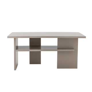 Salontafel grijs MDF Norvida 50x90cm van Bloomingville, van bovenaf met vorm en indeling zichtbaar