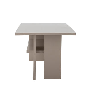Salontafel grijs MDF Norvida 50x90cm van Bloomingville, van opzij met verhoudingen en constructie zichtbaar