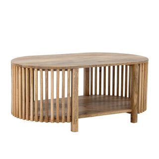 Salontafel mangohout naturel sali 60x100cm van Bloomingville, aan de achterzijde met constructie zichtbaar